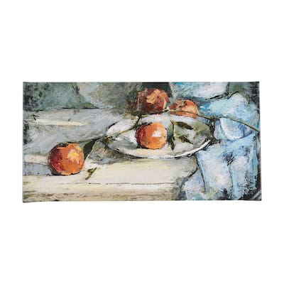 Still Life with Peaches (28 x 14) Canvas Art Print