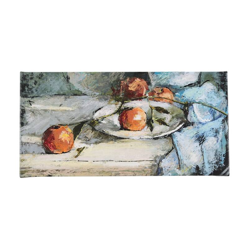 Still Life with Peaches (40 x 20) Canvas Art Print - Large