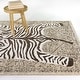 preview thumbnail 1 of 3, Jabari Zebra Animal Print Area Rug 5'3" x 7' - Brown