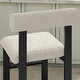 preview thumbnail 12 of 35, Corvus Caen Teddy Fabric Bar Stools with Wood Legs (Set of 2)