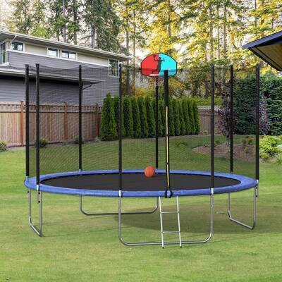 12FT Round Trampoline with Safety Enclosure Net