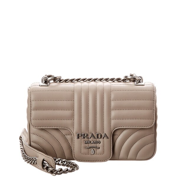 prada diagramme leather handbag
