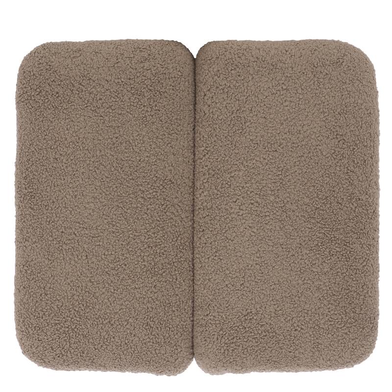 SAFAVIEH Couture Tessabella Teddy Fabric Ottoman