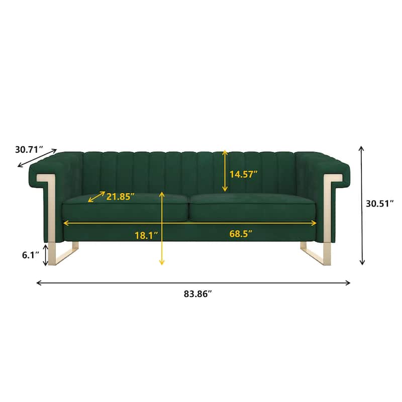 Nordic Modern Velvet Sofa Light Luxury Couch Chair Lounge Loveseat