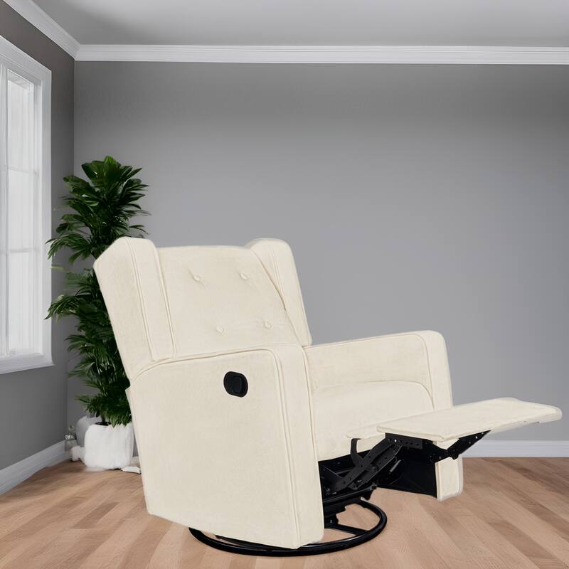 360° Swivel Glider Rocker Recliner - Nursery Chair for Breastfeeding & Maternity, Plush Cushions & Gentle Rocking Motion