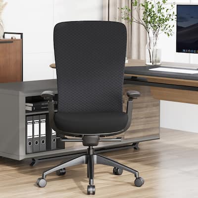 Ergonomic Office Chair, 4D Armrests, Seat Depth, Memory Foam, 300lbs, AirMesh Back