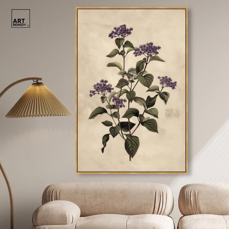 Purple Hydrangea Canvas by Art Remedy