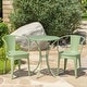 preview thumbnail 4 of 28, Colmar Outdoor 3-piece Bistro Set by Christopher Knight Home Matte Green
