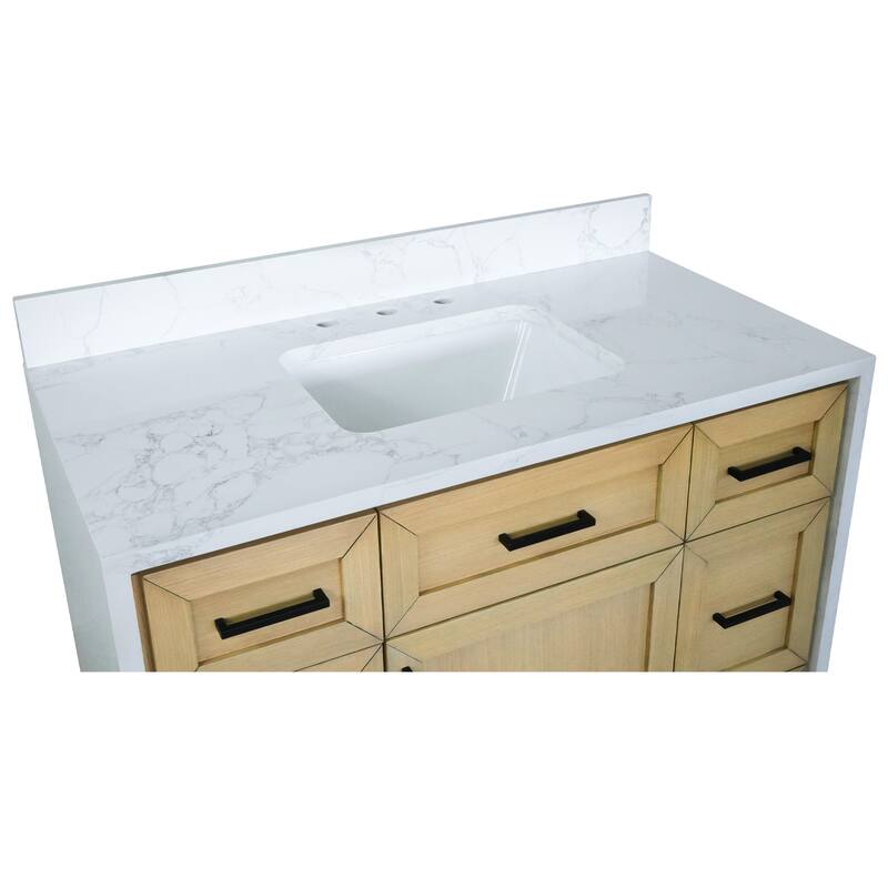 KitchenBathCollection Palisade 42" Waterfall Vanity with Engineered Marble Top