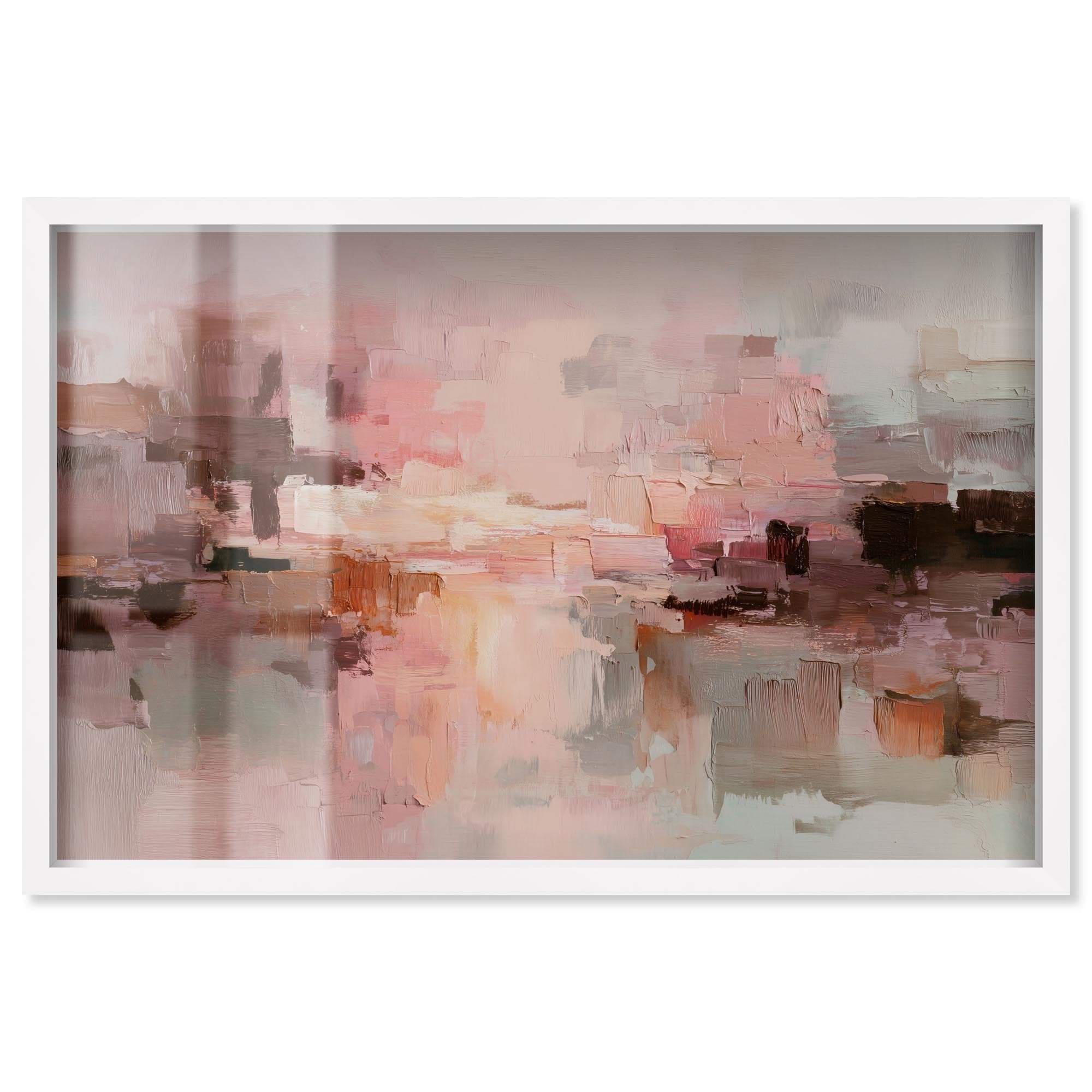 Creamy Rose Palette IV Pink Wall Art Shadowbox Print by Art Remedy