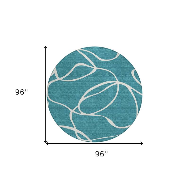 HomeRoots Abstract Transitional Rectangle Outdoor Rug