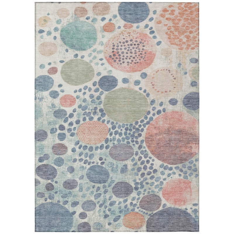 HomeRoots Geometric Transitional Rectangle Outdoor Rug