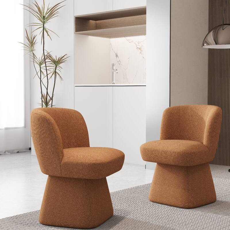 Fabric Upholstered Dining Chairs Set of 2