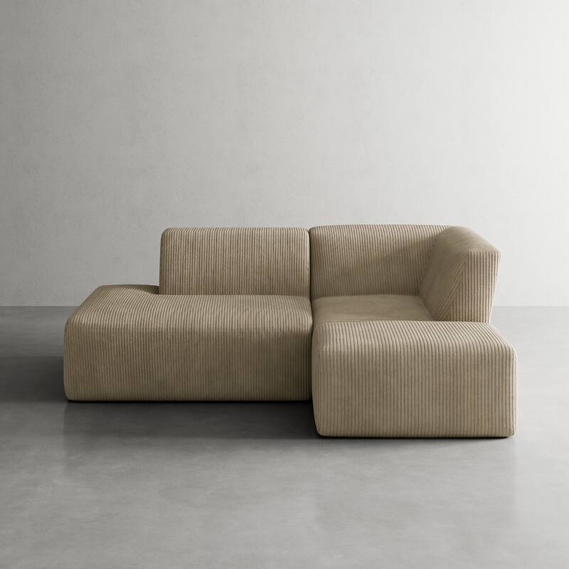 Oversized Corduroy Modular Sectional Fabric Sofa Set