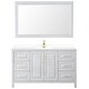 preview thumbnail 73 of 71, Daria 60 Inch Single Vanity, Cultured Marble Top, 58 Inch Mirror