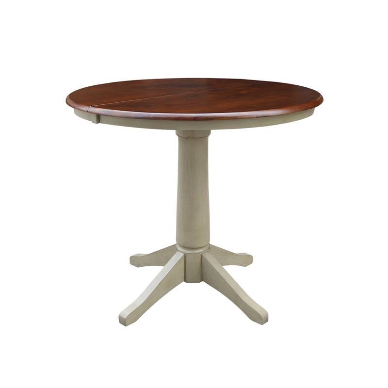 3 Piece Set - 36" Round Extension Dining Table with San Remo Chairs
