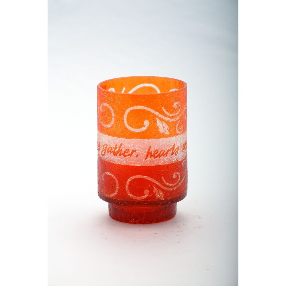 orange glass decor