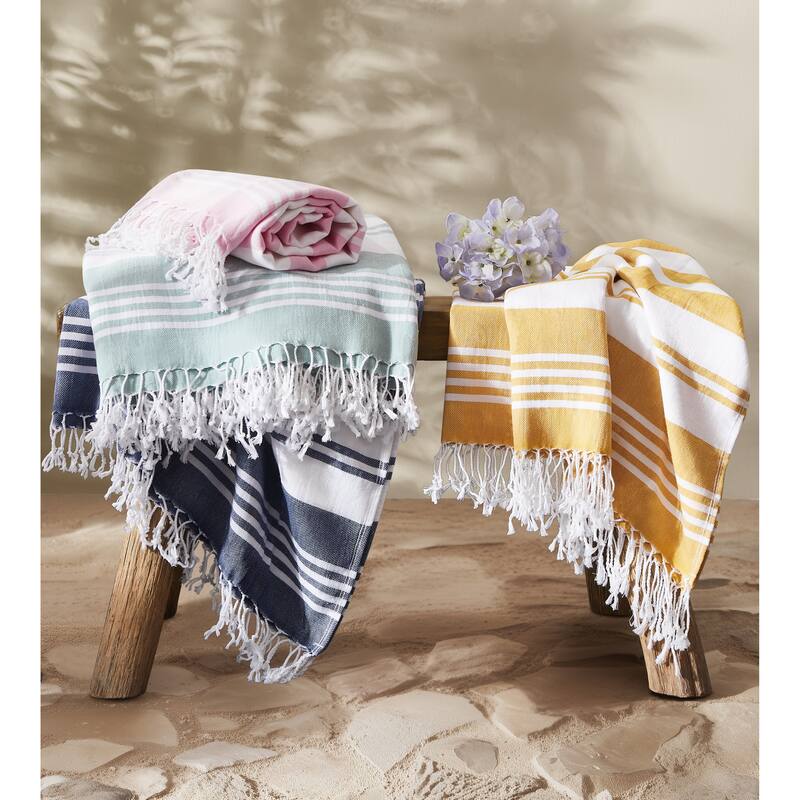 Oceanfront Resort Salty Stripe 4 Pack Sand Free Beach Towel
