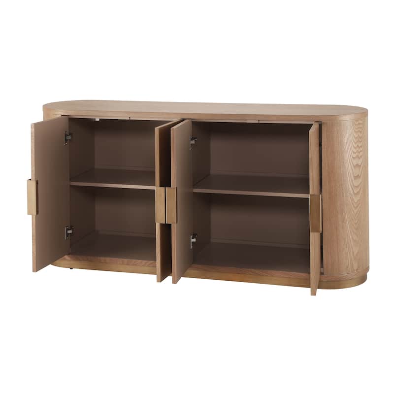 Christopher Knight Home - Valmont MDF 4 Doors Sideboard with Metal Base and Storage