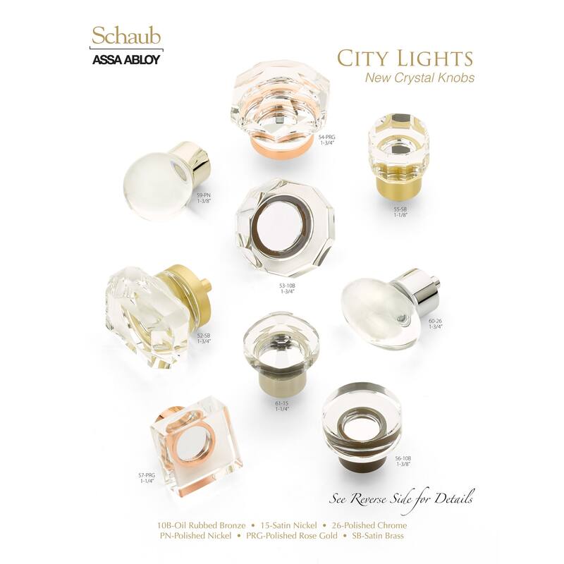 Schaub and Company City Lights 1-1/4" Soft Edge Glass Square Cabinet