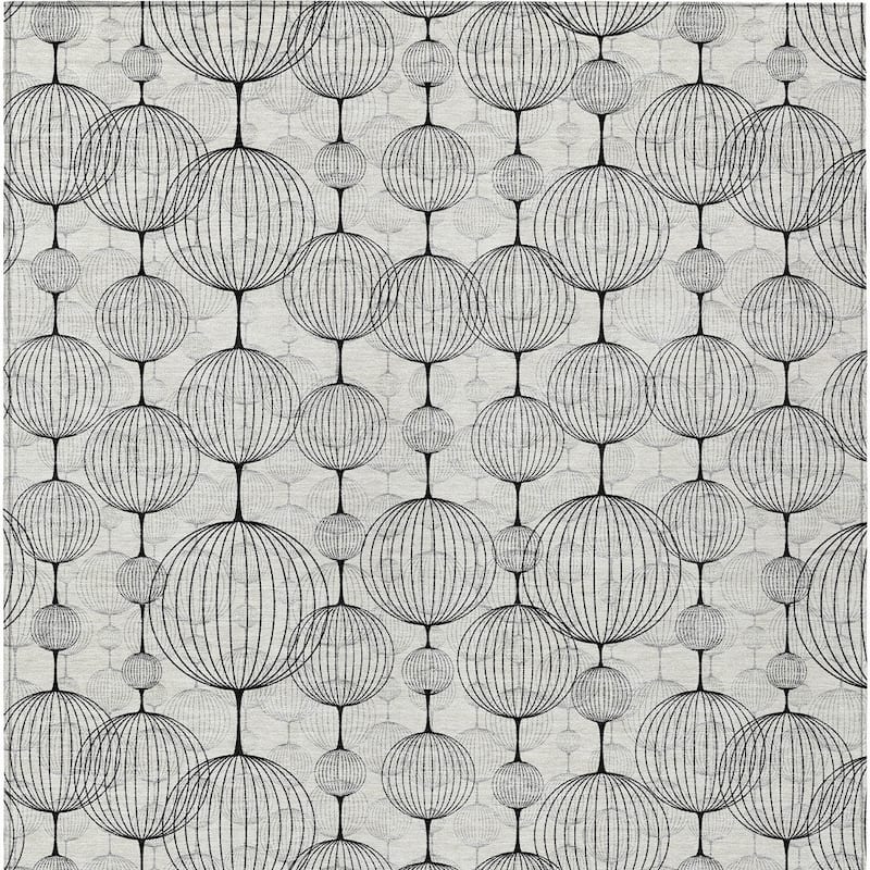 HomeRoots Geometric Transitional Rectangle Outdoor Rug