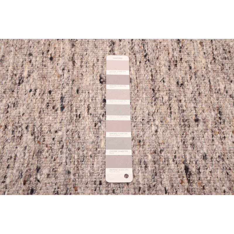 ECARPETGALLERY Flat-Weave Nevada Grey Wool Kilim - 8'0 x 10'0