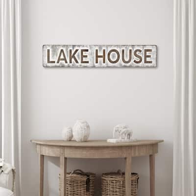 Roven Large Galvanized "Lake House" Sign