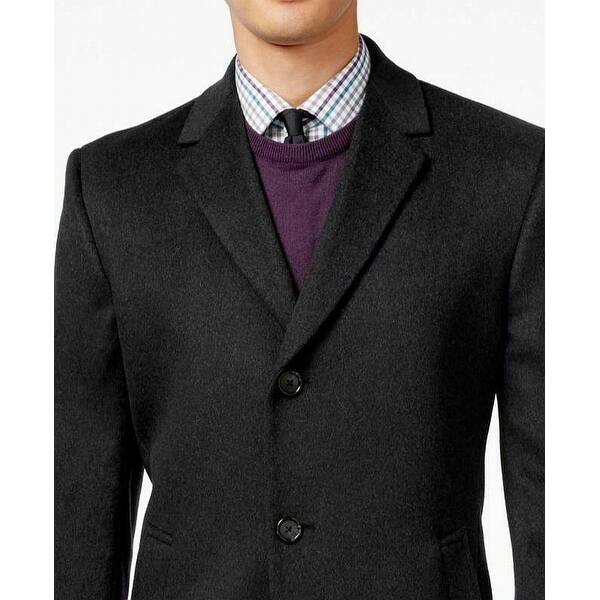 Kenneth Cole Reaction Mens Coat Gray Size 46l Raburn Wool Blend Slim Overstock 32564270