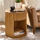 preview thumbnail 5 of 22, Bert Modern 22" Tall Round Solid Wood Full Assembly End Table WIth Storage By HUALALA HOME
