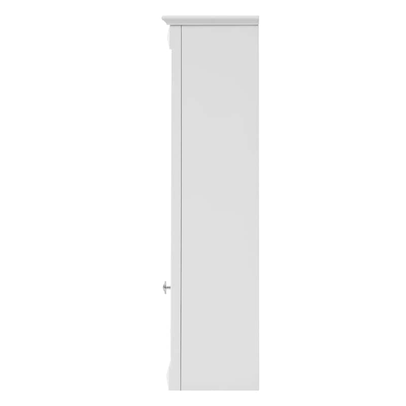 20" Wall Mounted Bathroom Storage Cabinet with Mirror, Medicine Cabinet with Height Adjustable Shelf
