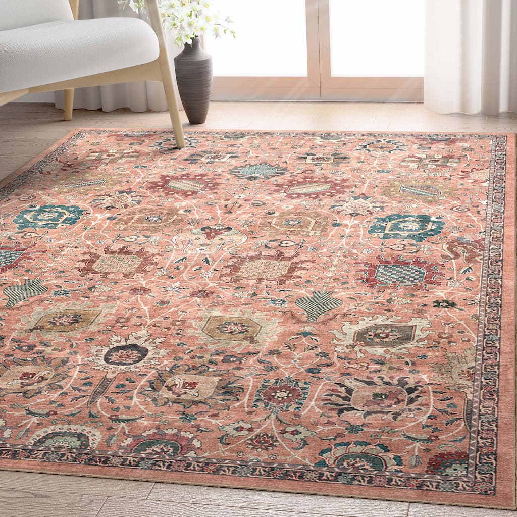 Well Woven Apollo Serapi Vienna Medallon Vintage Flat-Weave Area Rug