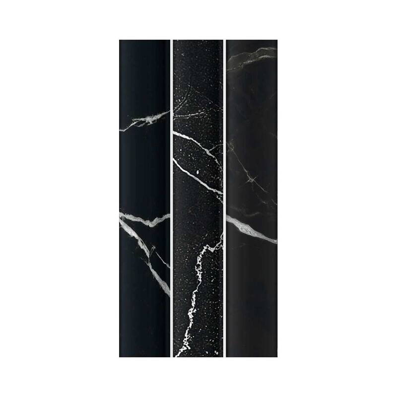 Lyrical 4.5x9 Matte Marble Look Porcelain Fluted Ribbed Tile - Wall, Backplash