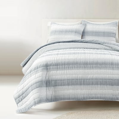 Lush Decor Yarn Dyed Textured Stripe Waffle Quilt 3 Pieces Set