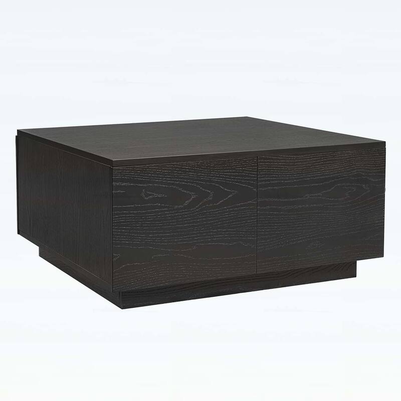 33.25 Inch Square Coffee Table with 4 Drawers,Ample Storage