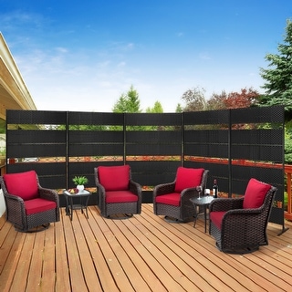 Ail Rattan Outdoor Privacy Screen Decorative Privacy Fence Screen - On ...