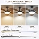 preview thumbnail 10 of 28, 52" Palm Leaf Tropical Ceiling Fan with Light and Remote,Indoor or Outdoor Ceiling Fan,for Farmhouse Living Room Patio