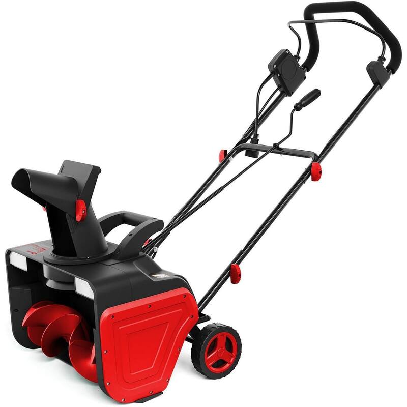 Corded 20 inch Electric Snow Blower Corded, Snow Thrower for Walkways Deck - N/A - Red
