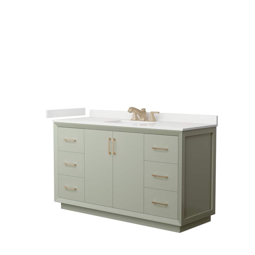 Strada 60-inch Single Vanity, Quartz Top