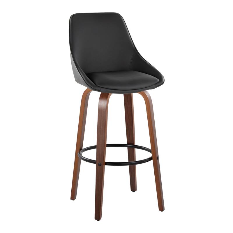 Carson Carrington Alba 30" Fixed-Height Bar Stool with Bent Wood Legs & Round Footrest (Set of 2)