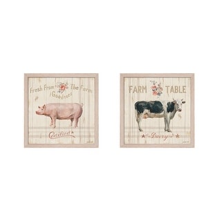 Danhui Nai 'Farm Patchwork' Framed Art (Set of 2)
