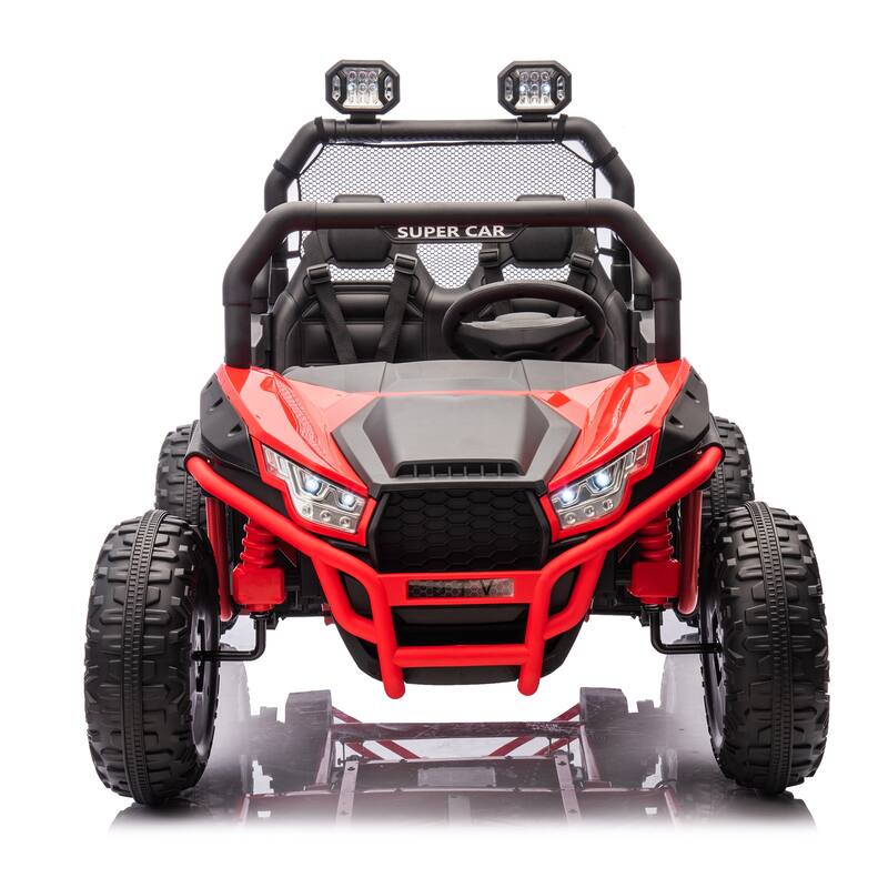 24V Ride On UTV for Kids with Parental Remote, Bluetooth, and LED Lights, 4-Wheel Suspension