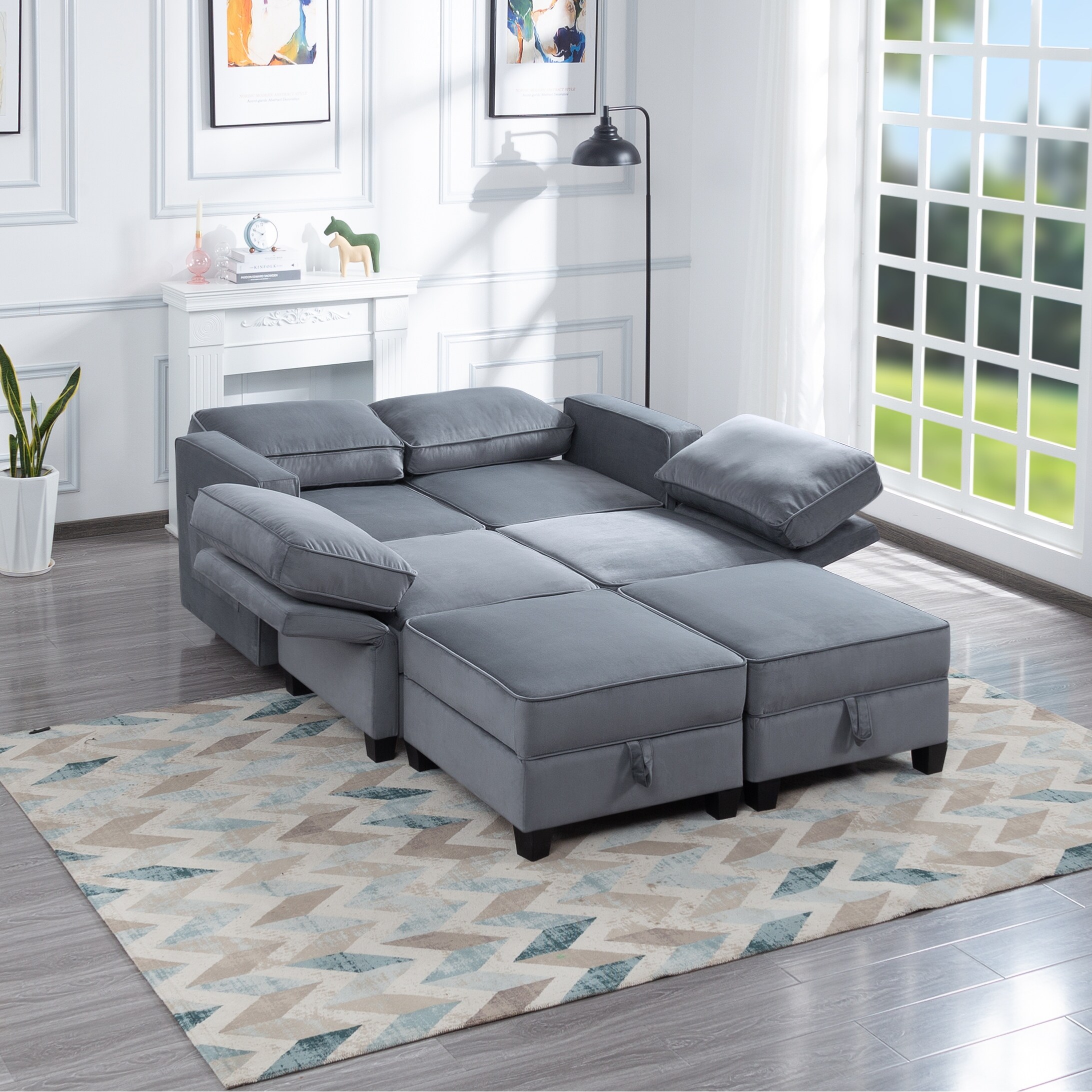 Grey deals symmetrical sectional