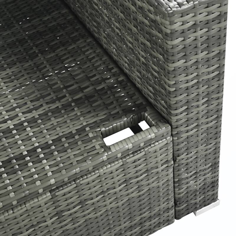 6PCS PE Rattan Sofa Set With Storage Box