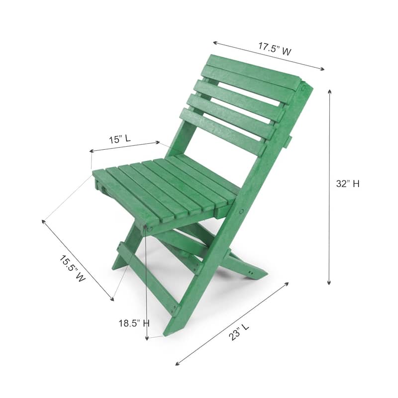 Coastal Bay Fully Assembled All-Weather Outdoor Folding Bistro Set - 3-piece