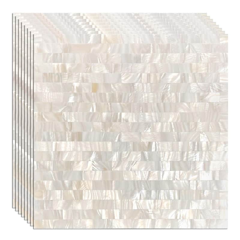 Art3d 10pcs 11.8”x11.8” Thick Natural Mica Wall Tiles Wall Paneling - 11.8"x11.8"-Square sheets