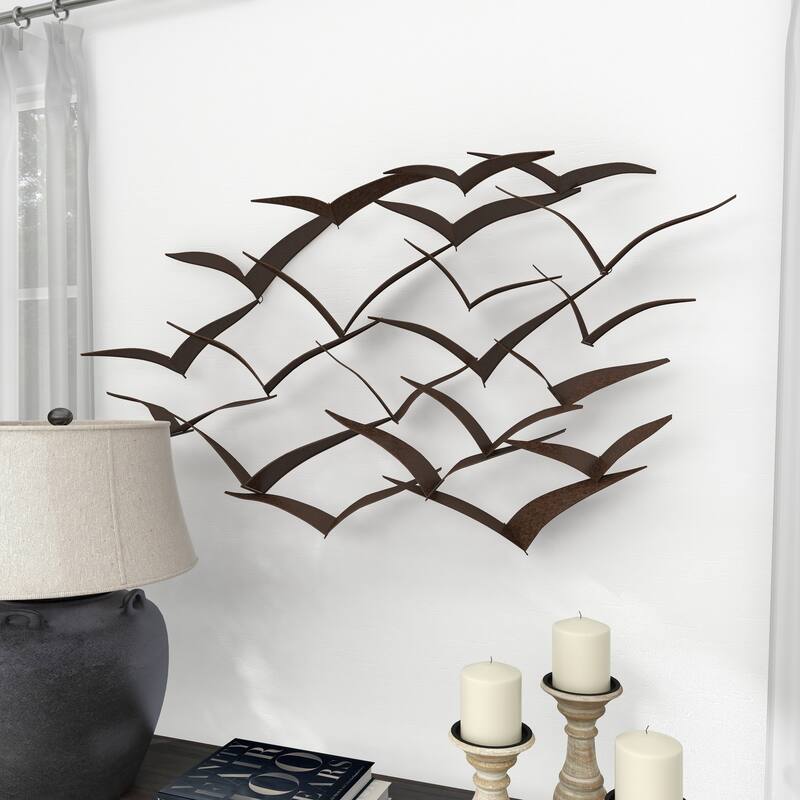 Metal Sleek Flying Imitative Bird Home Wall Decor