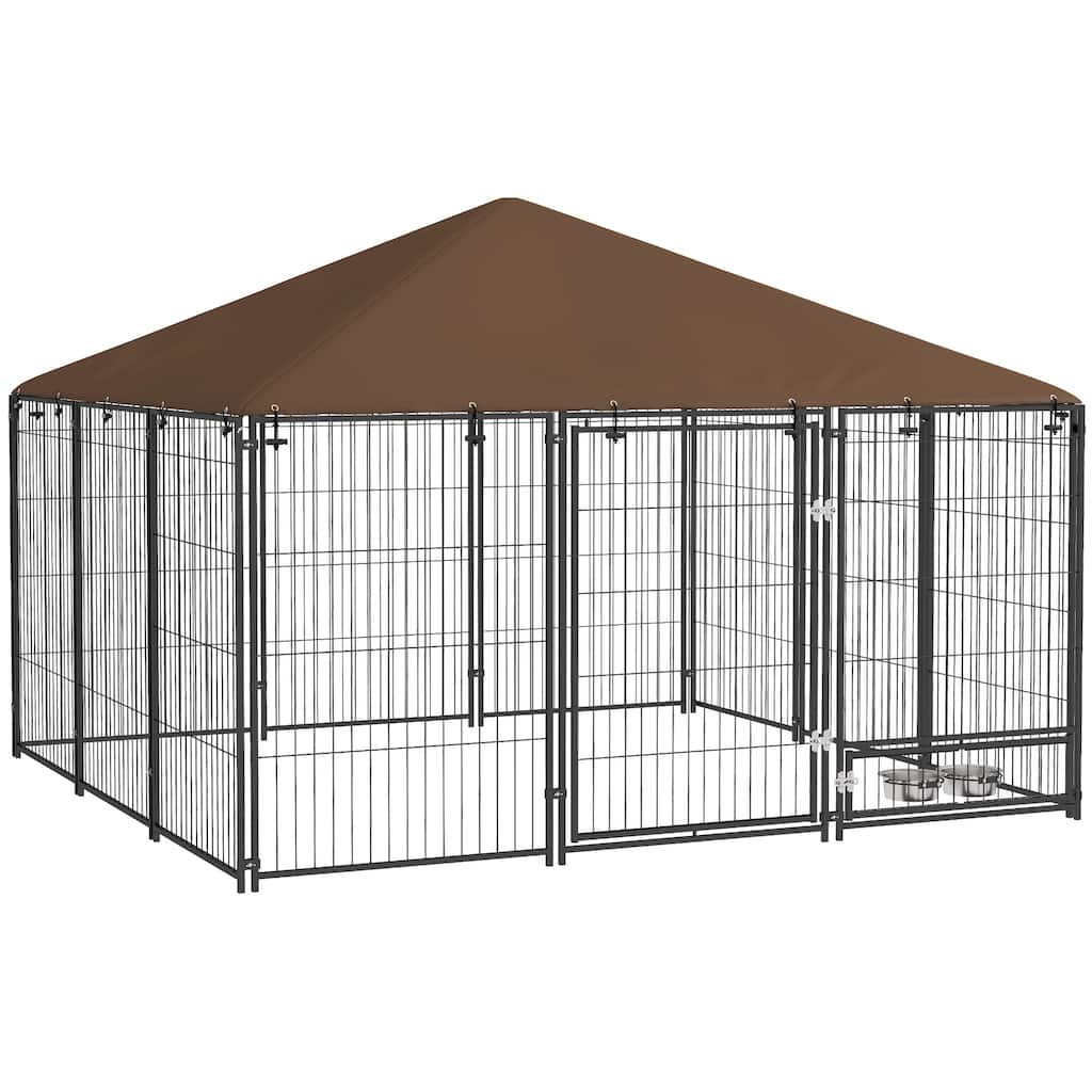 PawHut Outdoor Dog Kennel, 4.6' x 4.6' x 5' Puppy Play Pen