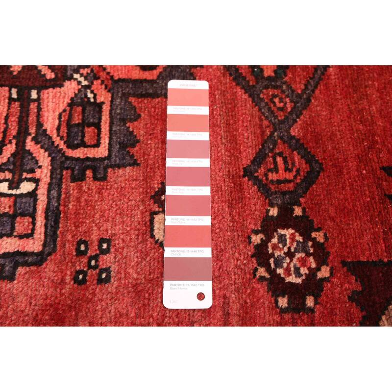 ECARPETGALLERY Hand-knotted Andelz Red Wool Rug - 3'5 x 9'2