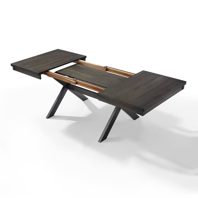 Crosley Hayden 4Pc Dining Set Slate Table, 2 Chairs, Bench