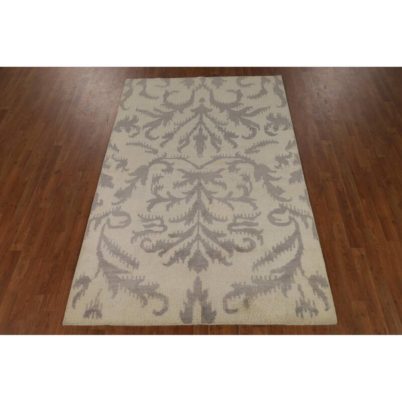 All-Over Abstract Moroccan Oriental Area Rug Handmade Wool Carpet - 5'1" x 7'10"